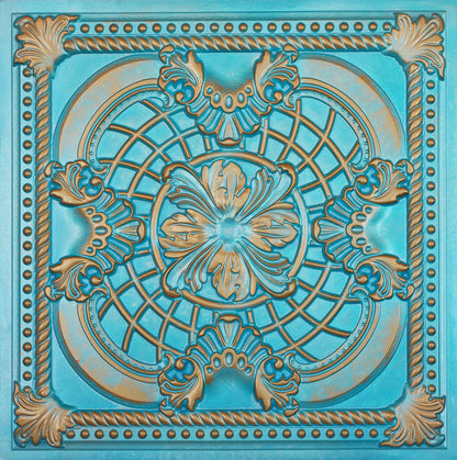 10tiles/lot DIY Faux Metal Ceiling Tile Panels for Café Bars, Studios and Artistic Interiors PL31