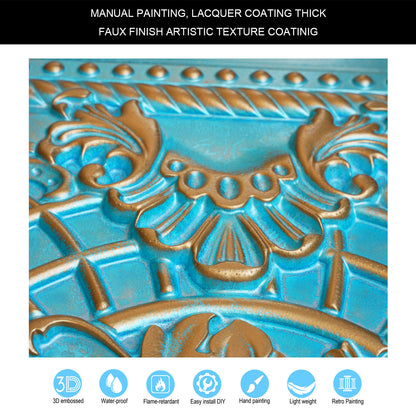 10tiles/lot DIY Faux Metal Ceiling Tile Panels for Café Bars, Studios and Artistic Interiors PL31