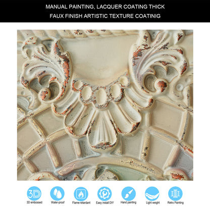 10tiles/lot Distressed Faux Tin Ceiling Tiles for Industrial Cafés, Craft Workshops and Retro Interiors PL31