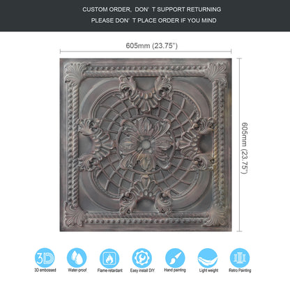 10tiles/lot Pressed Faux Tin Ceiling Tiles for Heritage Bars, Vintage Restaurants and Boutique Hotels PL31