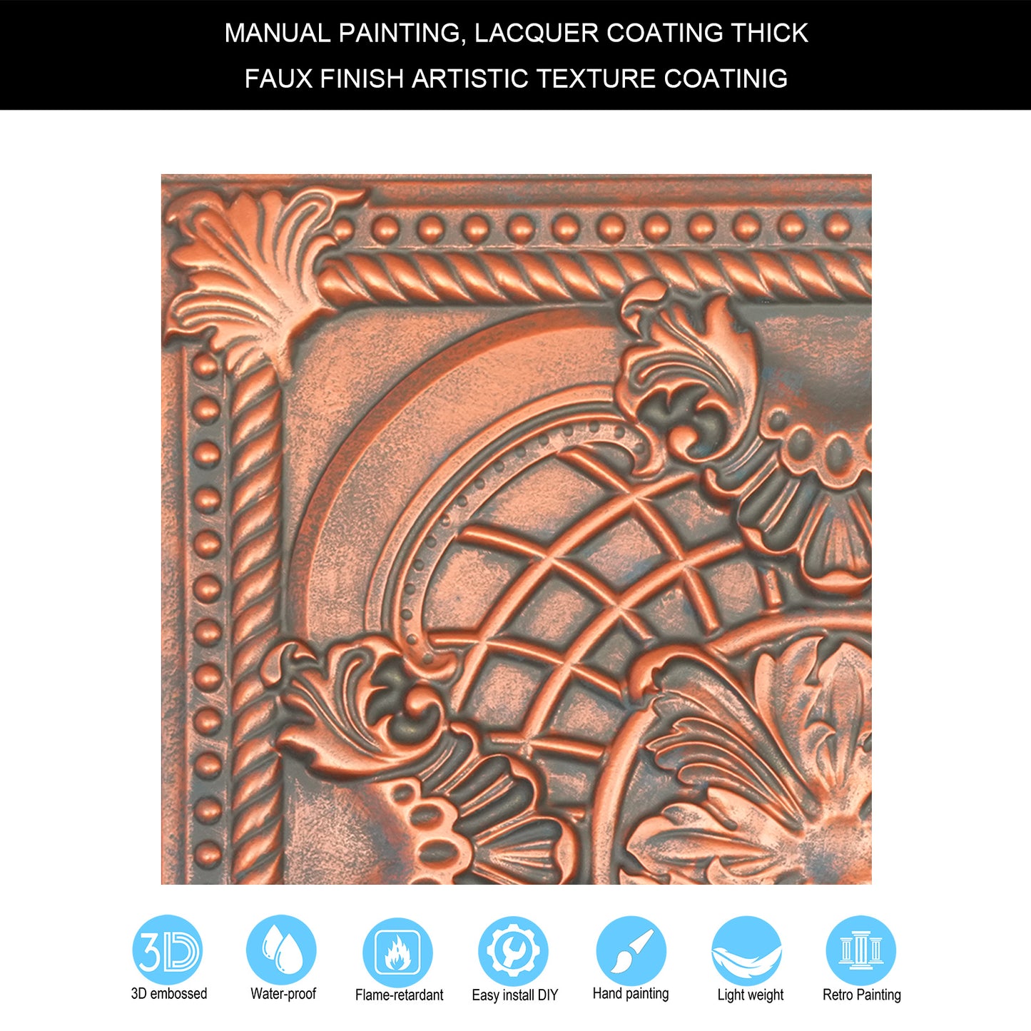 10tiles/lot Vintage Ceiling Panels for Guesthouses, Heritage Hotels and Classic Interior Styles PL31