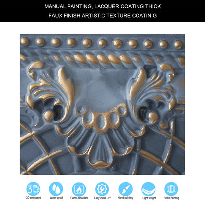 10tiles/lot DIY Faux Metal Ceiling Tile Panels for Café Bars, Studios and Artistic Interiors PL31