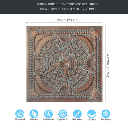 10tiles/lot Vintage Ceiling Panels for Guesthouses, Heritage Hotels and Classic Interior Styles PL31