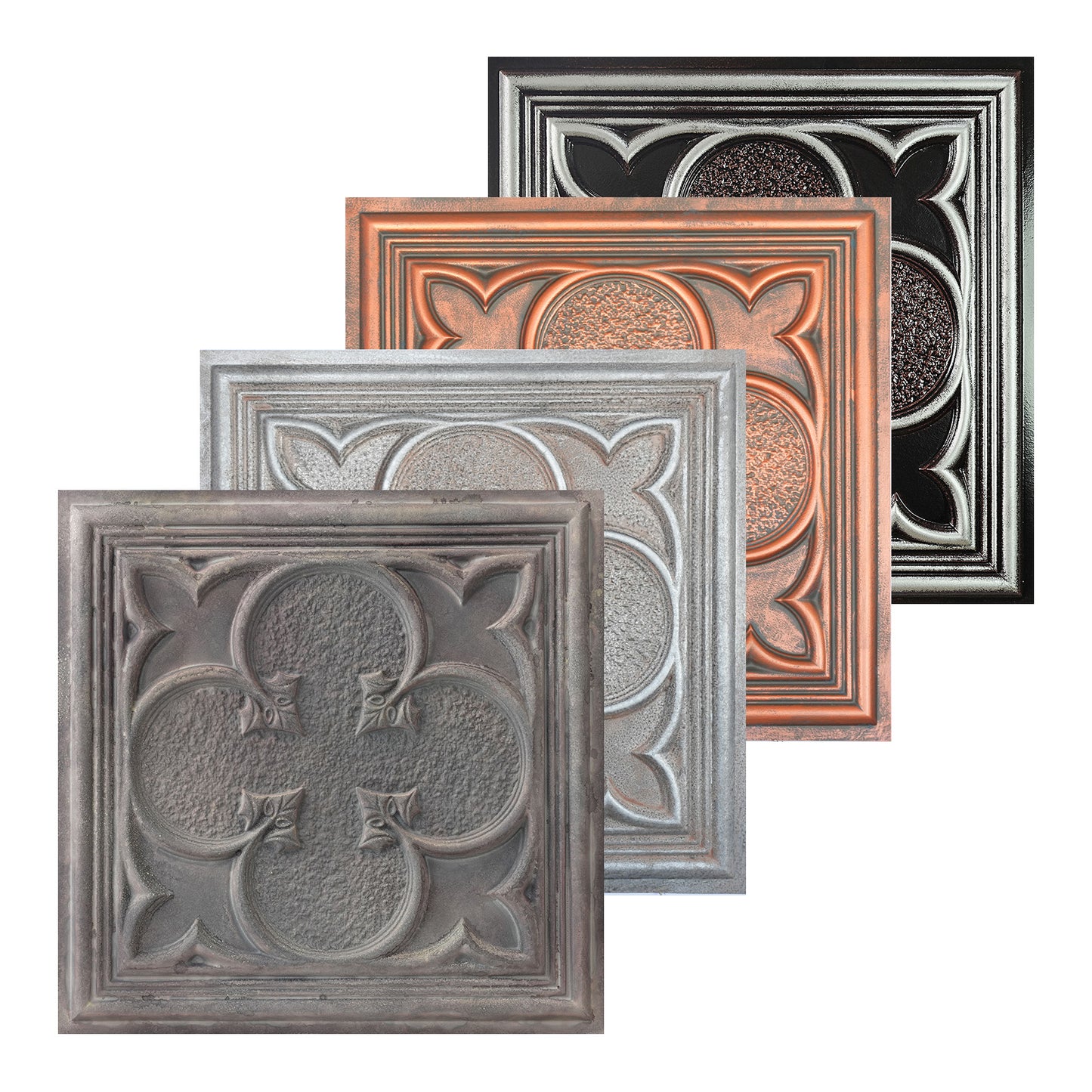 10tiles/lot Faux Metal Ceiling Tiles for Bars, Cafés, Lounges and Contemporary Interiors PL35