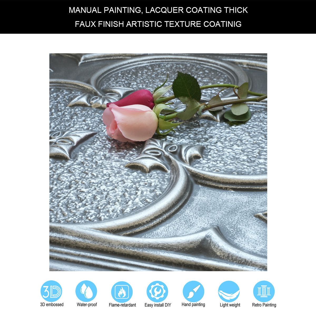 PAINTSDECOR PL35 Antique tin ceiling tile product image