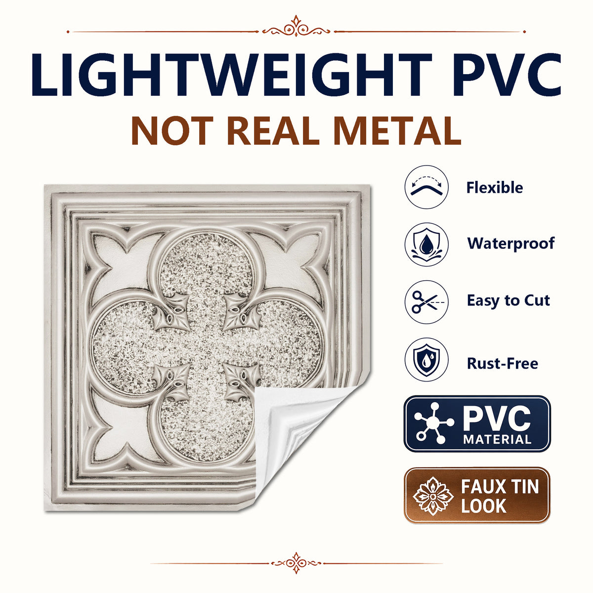 PAINTSDECOR PL35 Aged white ceiling tile product image