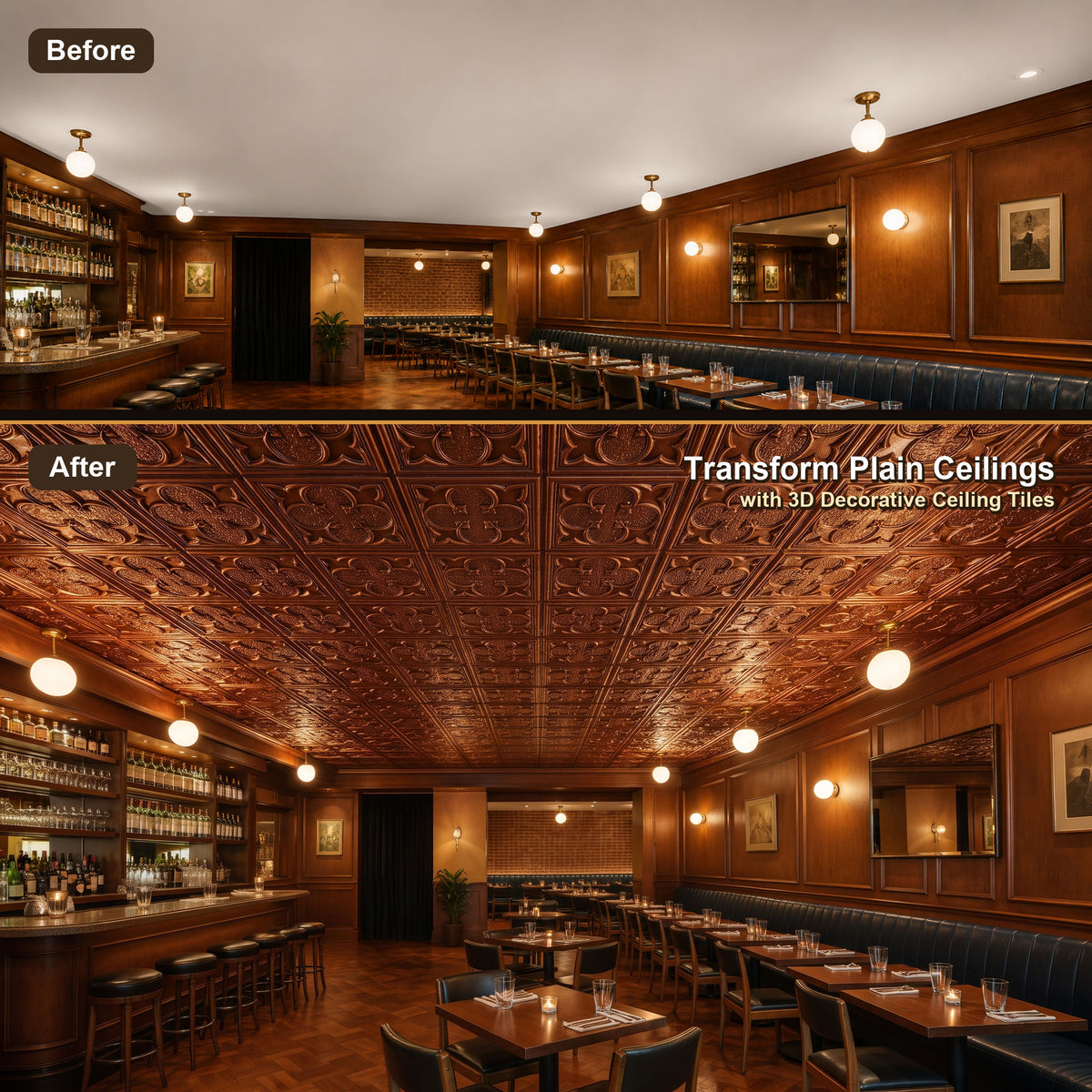 PAINTSDECOR PL35 Aged copper ceiling tile product image
