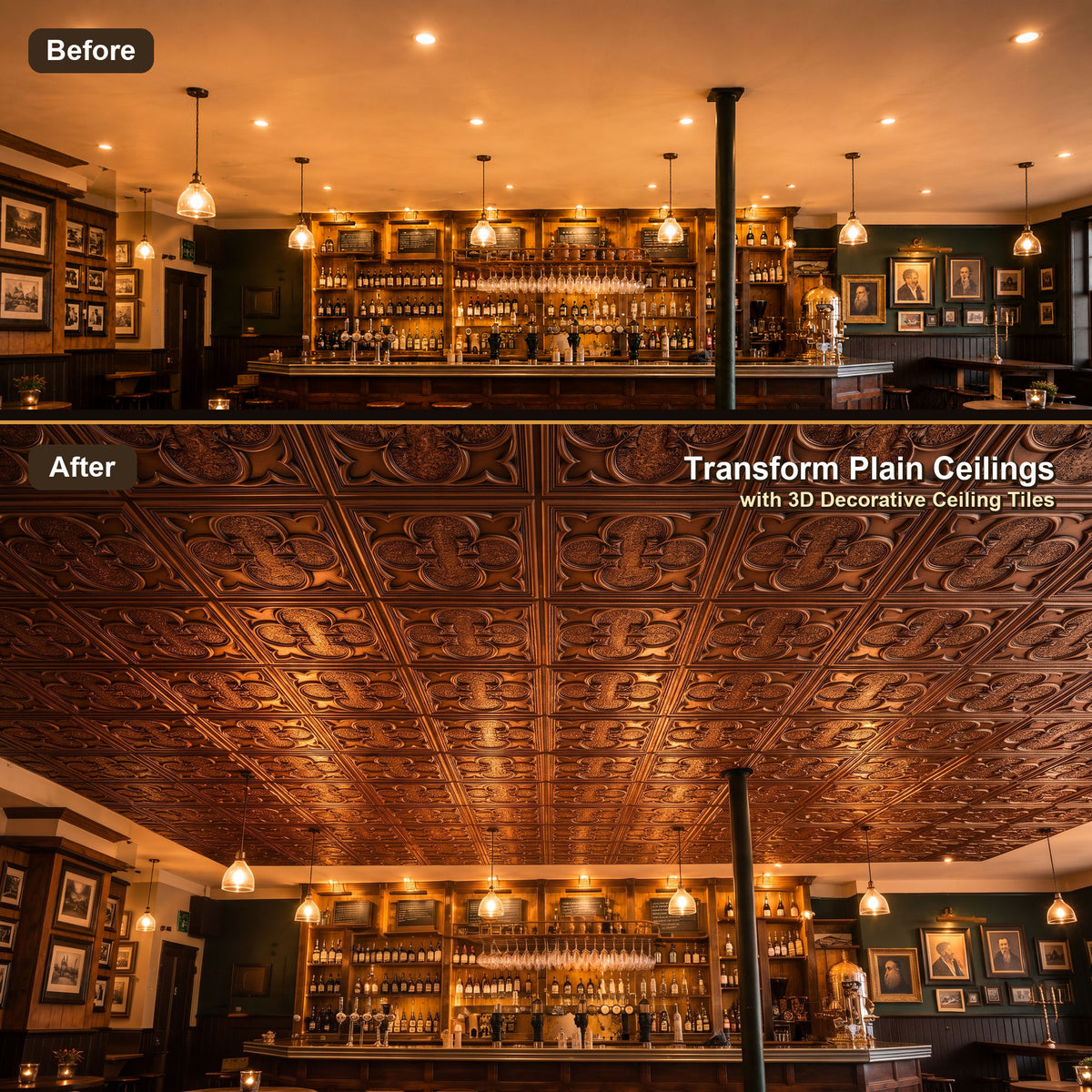 PAINTSDECOR PL35 Aged copper ceiling tile product image