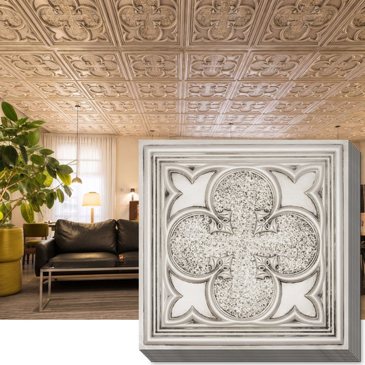 PAINTSDECOR PL35 Aged white ceiling tile product image