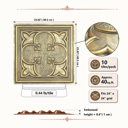 PAINTSDECOR PL35 Ancient gold ceiling tile product image