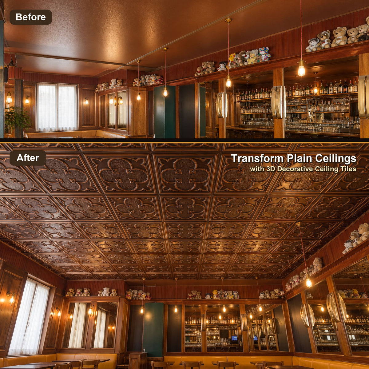 PAINTSDECOR PL35 Blackened Copper ceiling tile product image