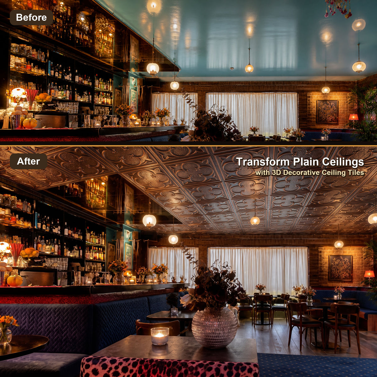 PAINTSDECOR PL35 Blackened Copper ceiling tile product image
