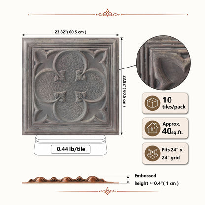 PAINTSDECOR PL35 Driftwood ceiling tile product image