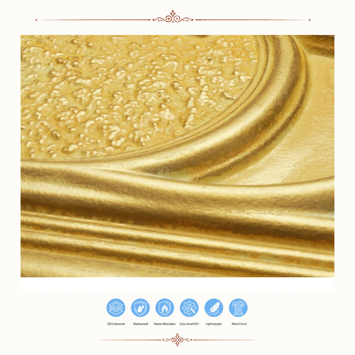 PAINTSDECOR PL35 Golden ceiling tile product image