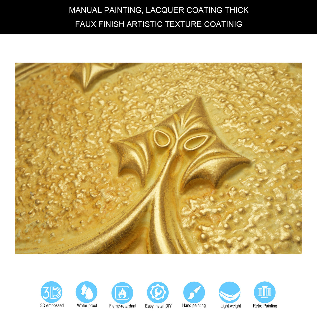 PAINTSDECOR PL35 Golden ceiling tile product image