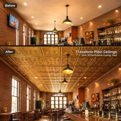 PAINTSDECOR PL35 Golden ceiling tile product image