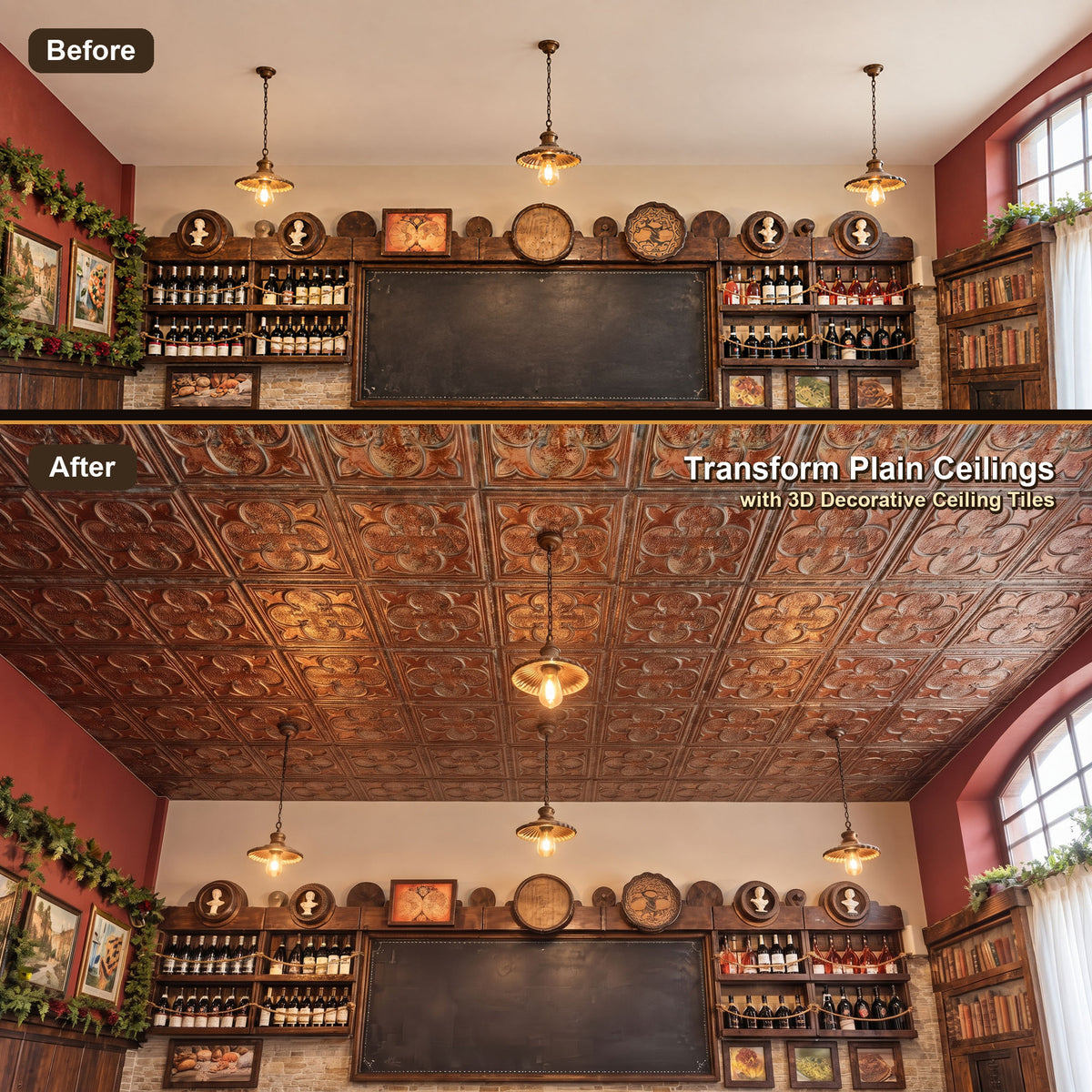 PAINTSDECOR PL35 Palazzo Clay ceiling tile product image