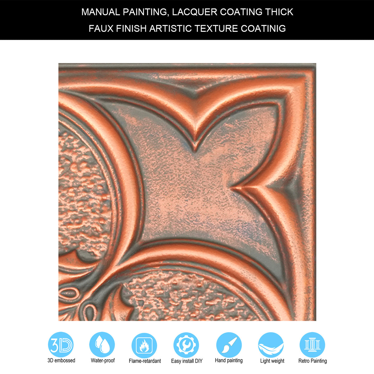 PAINTSDECOR PL35 Rustic copper ceiling tile product image