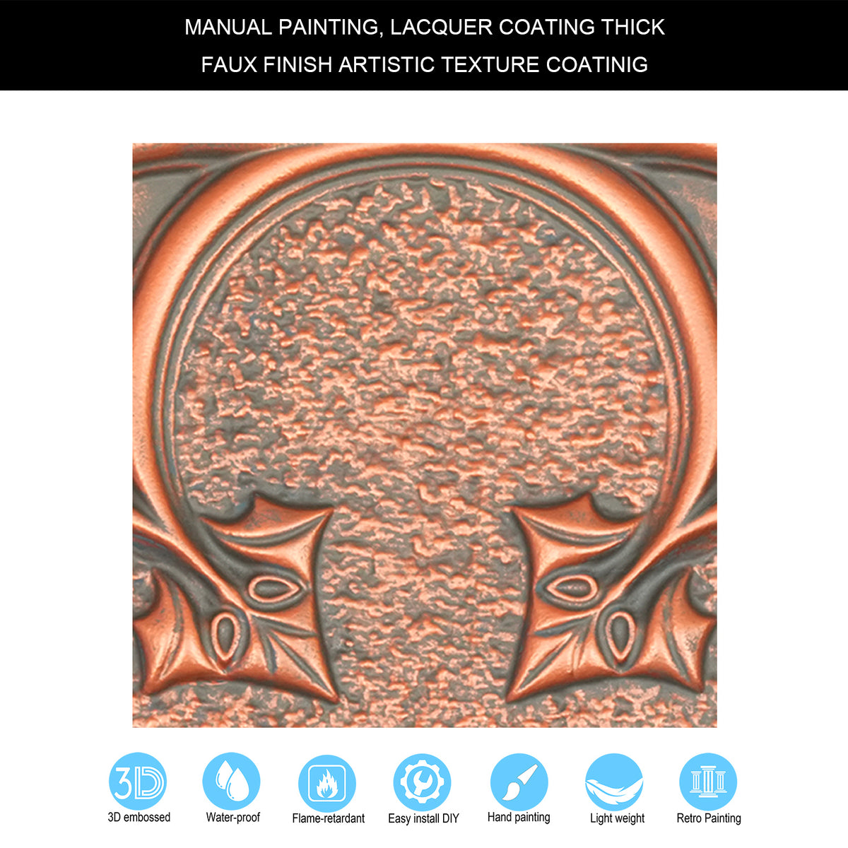 PAINTSDECOR PL35 Rustic copper ceiling tile product image
