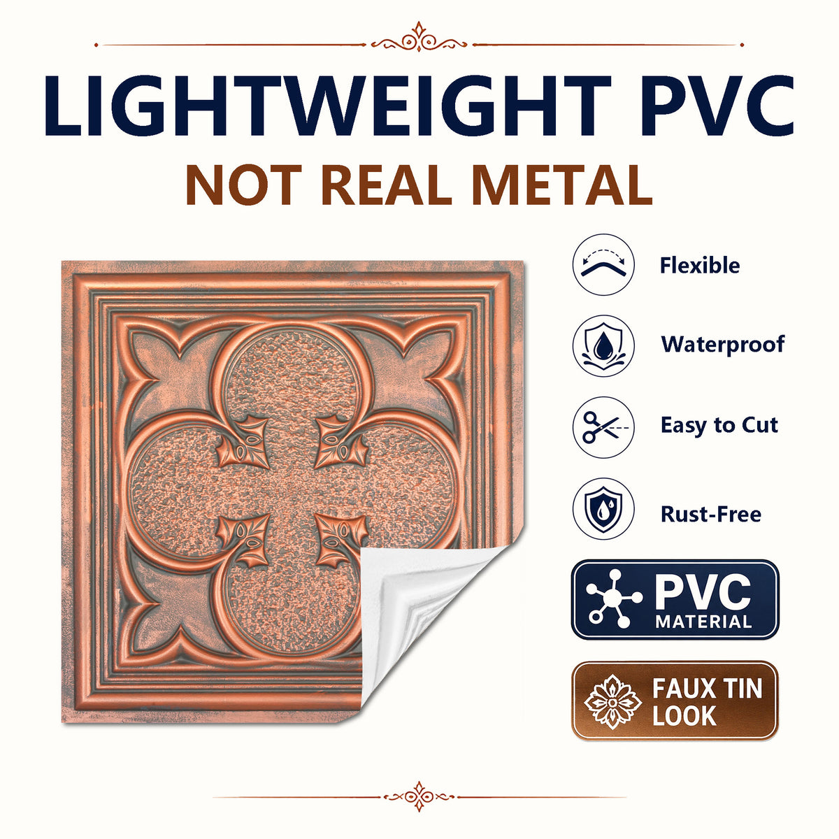 PAINTSDECOR PL35 Rustic copper ceiling tile product image