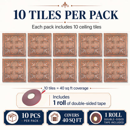 PAINTSDECOR PL35 Rustic copper ceiling tile product image