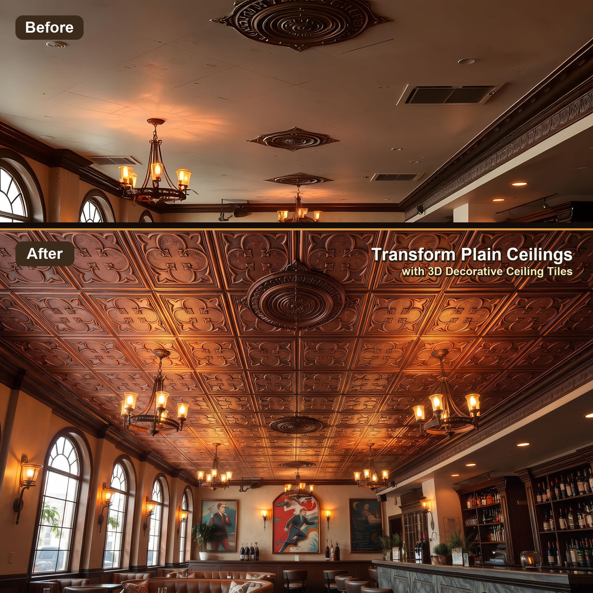 PAINTSDECOR PL35 Rustic copper ceiling tile product image