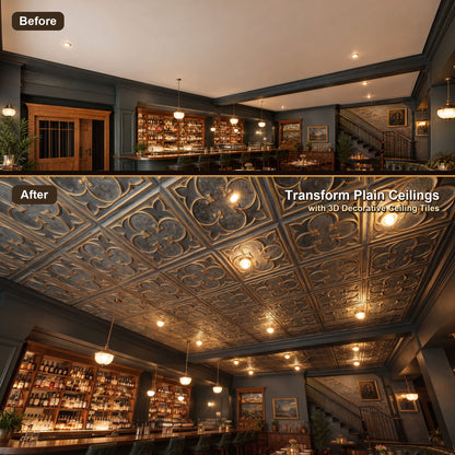 PAINTSDECOR PL35 Smoked gold ceiling tile product image