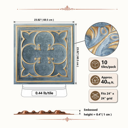 PAINTSDECOR PL35 Smoked gold ceiling tile product image