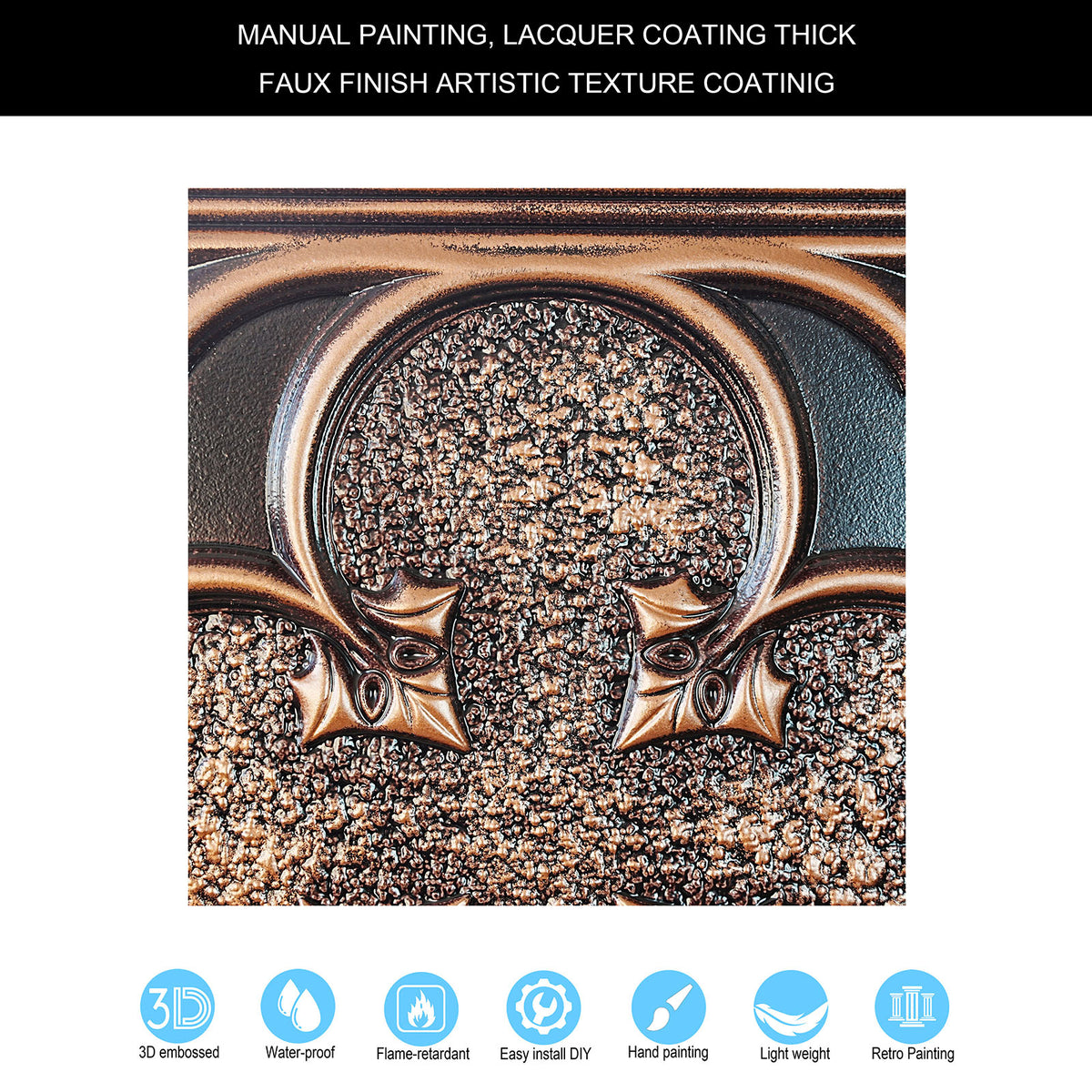 PAINTSDECOR PL35 Traditional copper ceiling tile product image