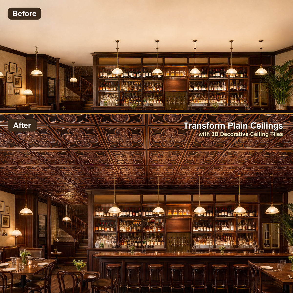 PAINTSDECOR PL35 Traditional copper ceiling tile product image