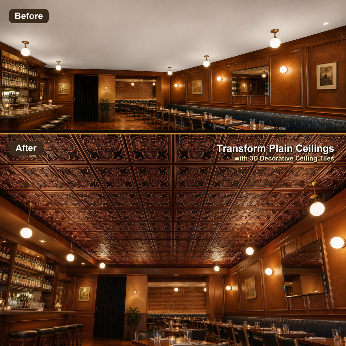 PAINTSDECOR PL35 Traditional copper ceiling tile product image