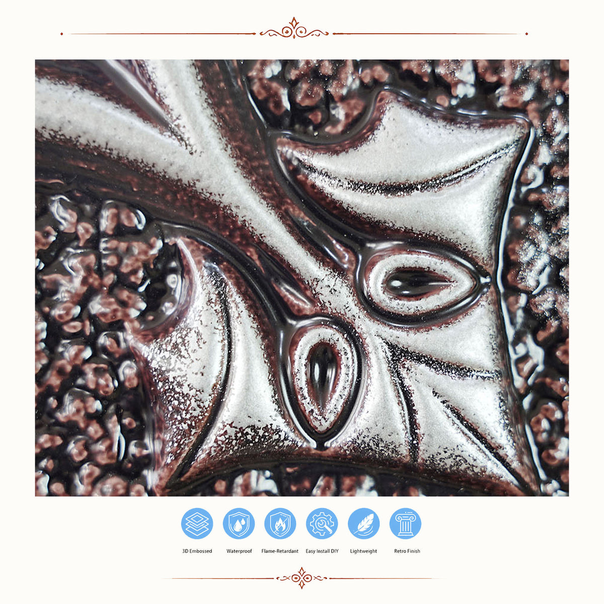 PAINTSDECOR PL35 Traditional silver ceiling tile product image