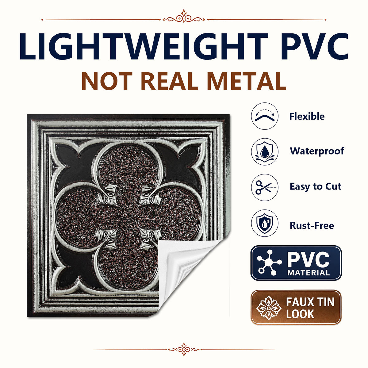 PAINTSDECOR PL35 Traditional silver ceiling tile product image