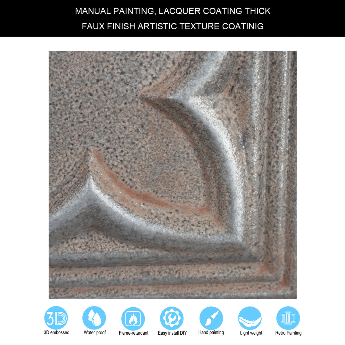 PAINTSDECOR PL35 Weathered Iron ceiling tile product image
