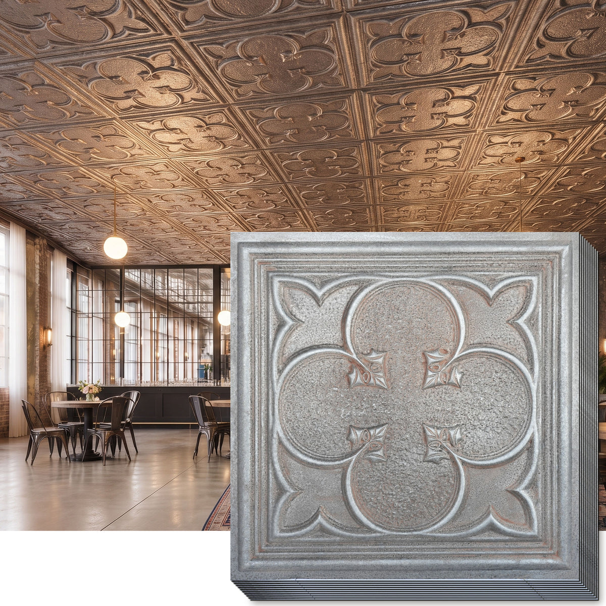 PAINTSDECOR PL35 Weathered Iron ceiling tile product image