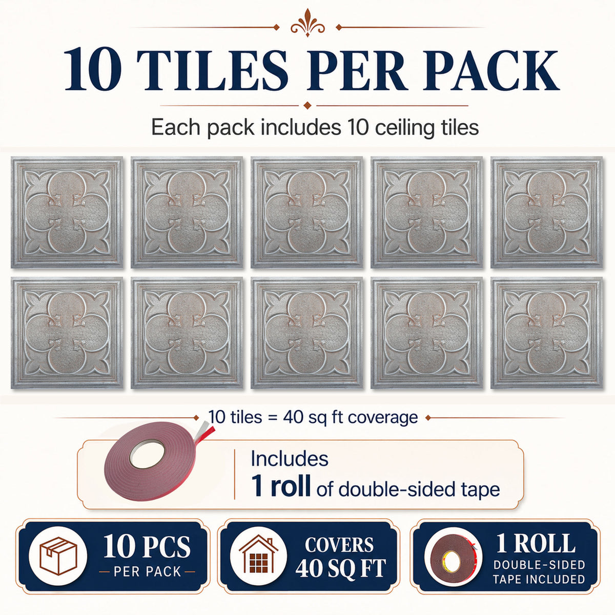 PAINTSDECOR PL35 Weathered Iron ceiling tile product image