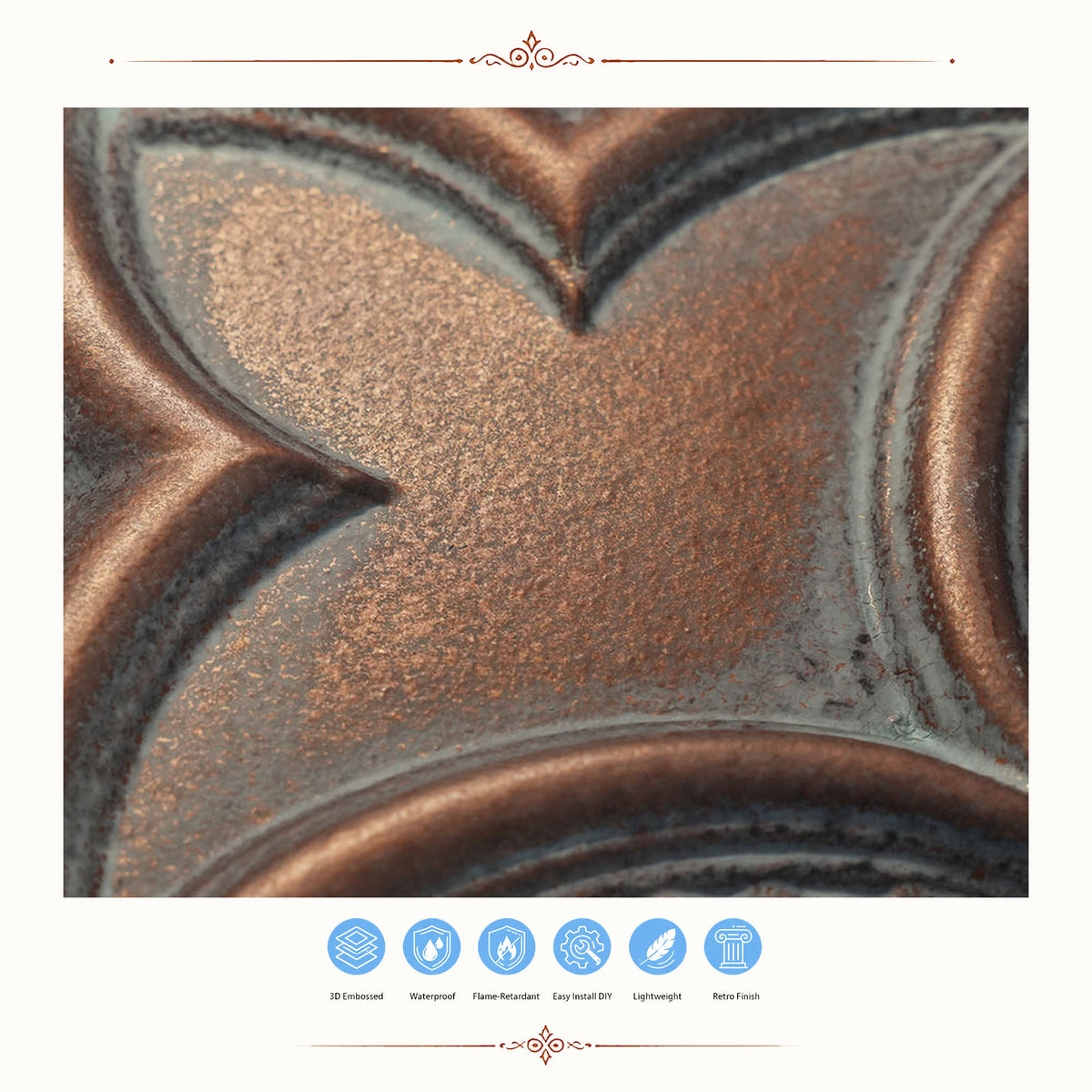 PAINTSDECOR PL35 Weathered copper ceiling tile product image