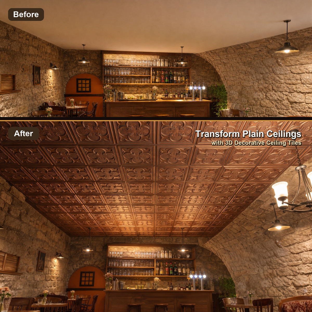 PAINTSDECOR PL35 Weathered copper ceiling tile product image