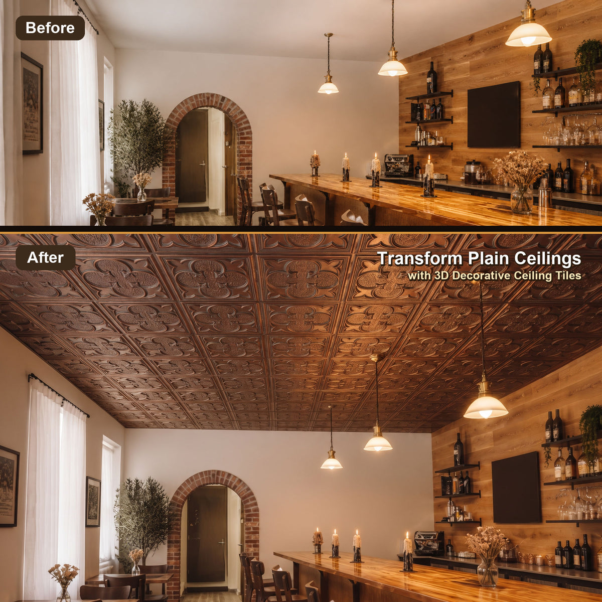 PAINTSDECOR PL35 Weathered copper ceiling tile product image