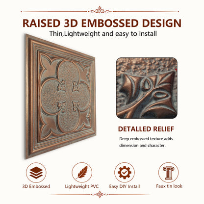 PAINTSDECOR PL35 Weathered copper ceiling tile product image