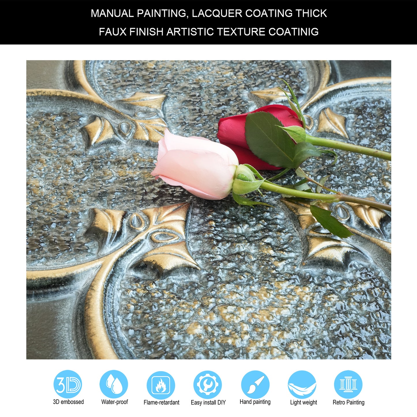 10tiles/lot Faux Tin Ceiling Tiles for Bars, Wine Rooms, Lounges and Modern Hospitality Spaces PL35