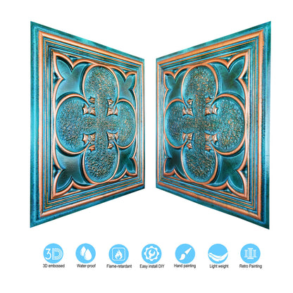 10tiles/lot Faux Tin Ceiling Tiles for Bars, Wine Rooms, Lounges and Modern Hospitality Spaces PL35