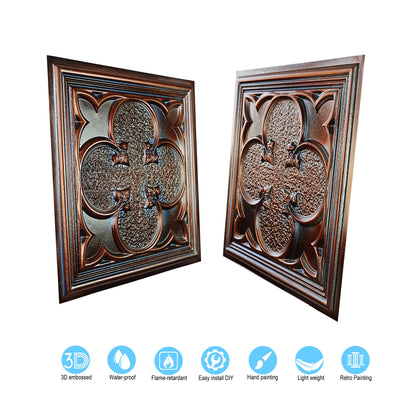 10tiles/lot Tin Ceiling Tiles for Book Cafés, Literary Stores and Creative Cultural Spaces PL35