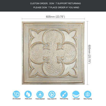 10tiles/lot Glue-Up Ceiling Tiles for Kitchen Renovations, Coffee Shops and Light-Luxury Spaces PL35