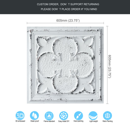 10tiles/lot Glue-Up Ceiling Tiles for Kitchen Renovations, Coffee Shops and Light-Luxury Spaces PL35