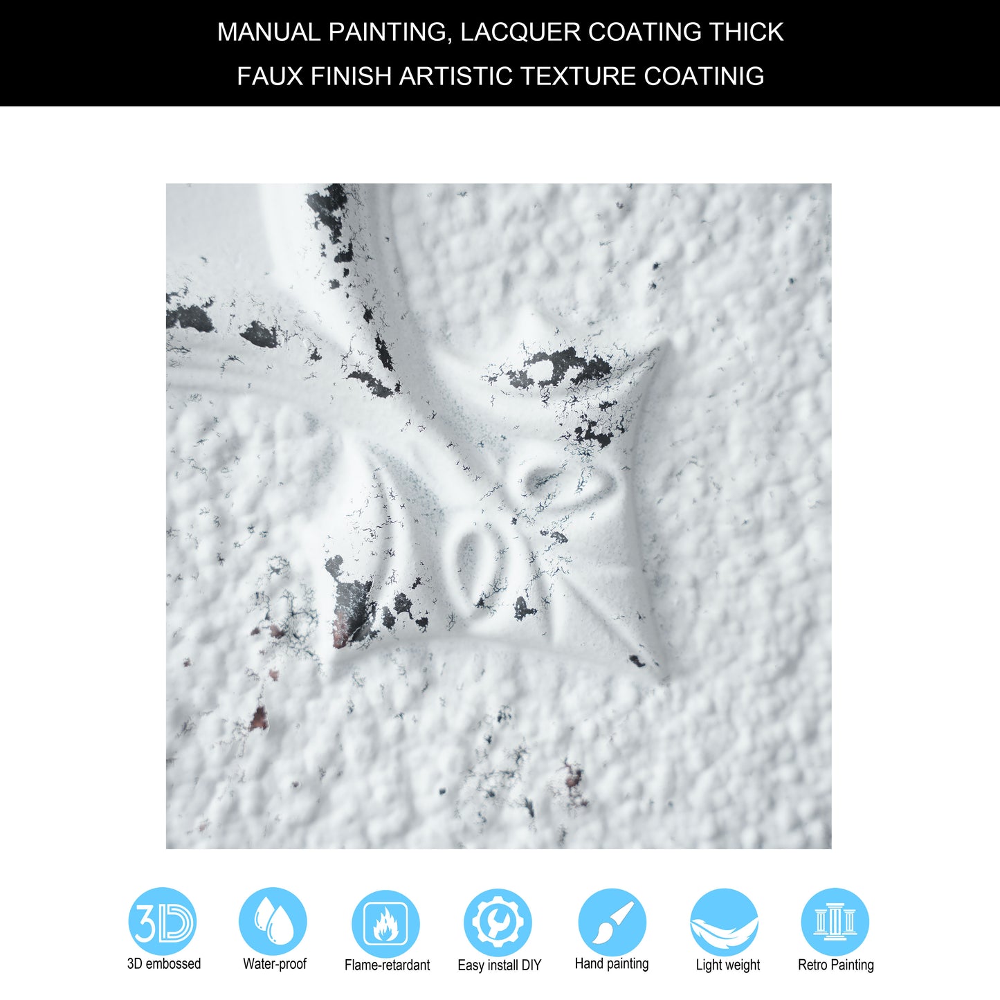 10tiles/lot Glue-Up Ceiling Tiles for Kitchen Renovations, Coffee Shops and Light-Luxury Spaces PL35