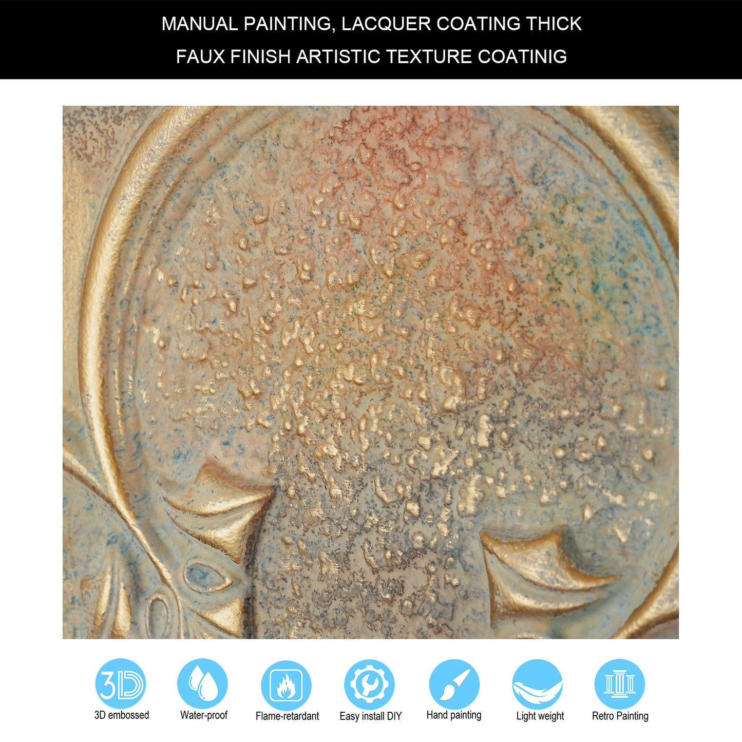 10tiles/lot Textured PVC Ceiling Tiles for Light-Luxury Restaurants, Salons and Beauty Studios PL35