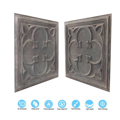 10tiles/lot Faux Metal Ceiling Tiles for Bars, Cafés, Lounges and Contemporary Interiors PL35