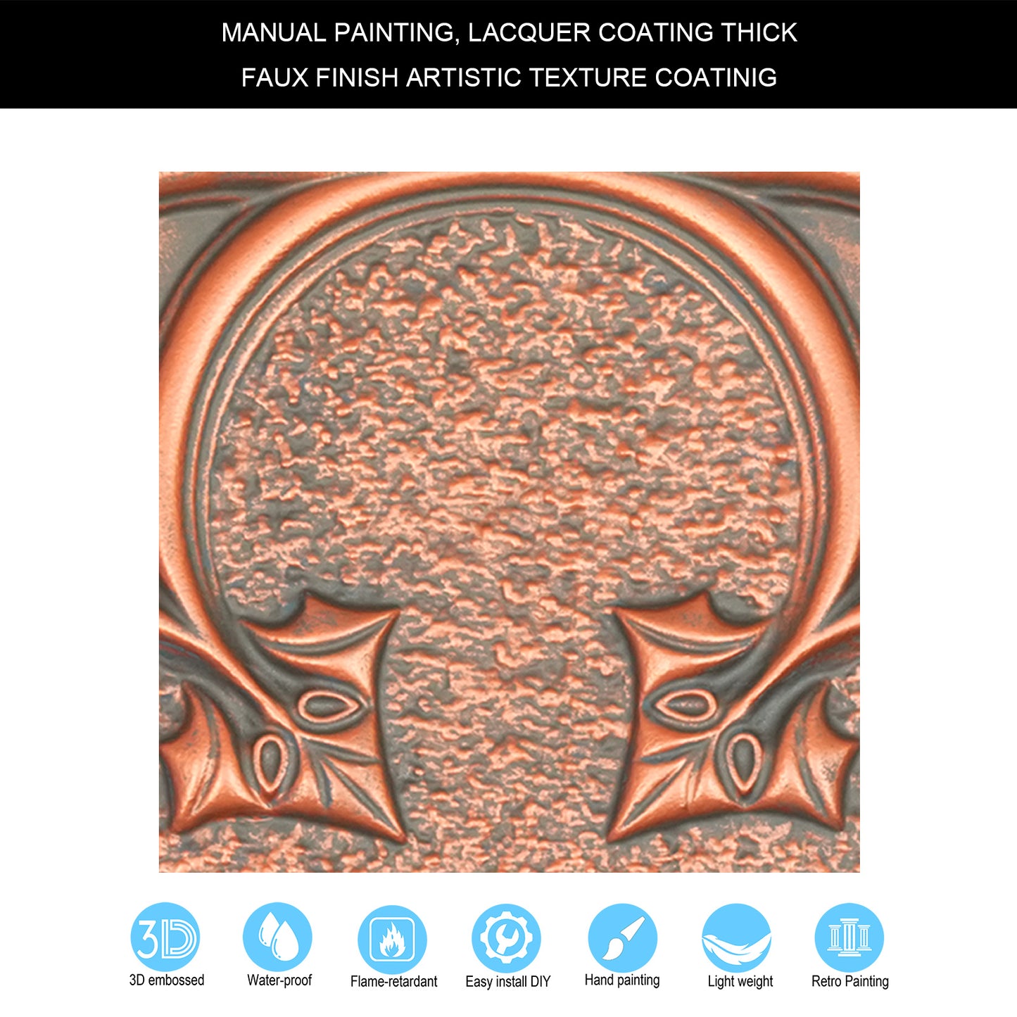 10tiles/lot Faux Metal Ceiling Tiles for Bars, Cafés, Lounges and Contemporary Interiors PL35