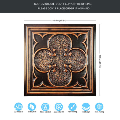 10tiles/lot Tin Ceiling Tiles for Book Cafés, Literary Stores and Creative Cultural Spaces PL35